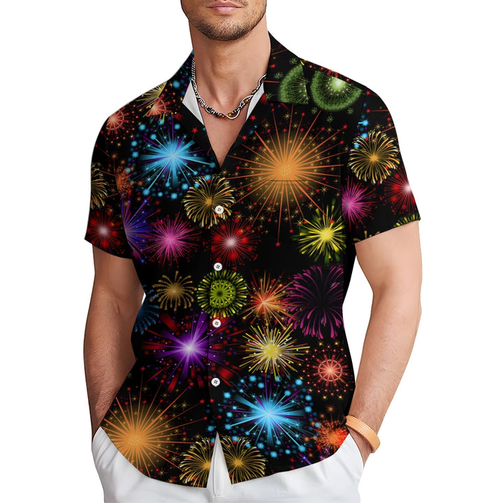 Men's Creative Star Pattern Graphic Print Shirt 2405002278