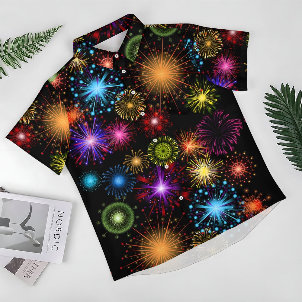 Men's Creative Star Pattern Graphic Print Shirt 2405002278