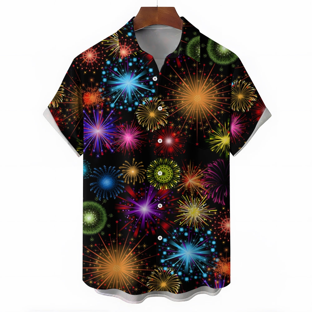 Men's Creative Star Pattern Graphic Print Shirt 2405002278