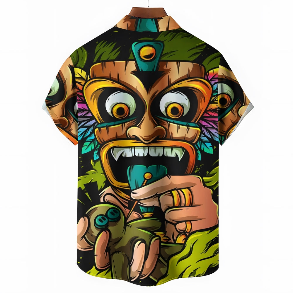 Men's TIKI Art Casual Short Sleeve Shirt 2312000351