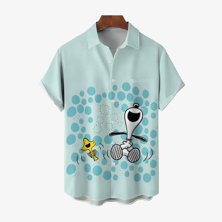 Men's Cartoon Casual Short Sleeve Shirt 2402000099