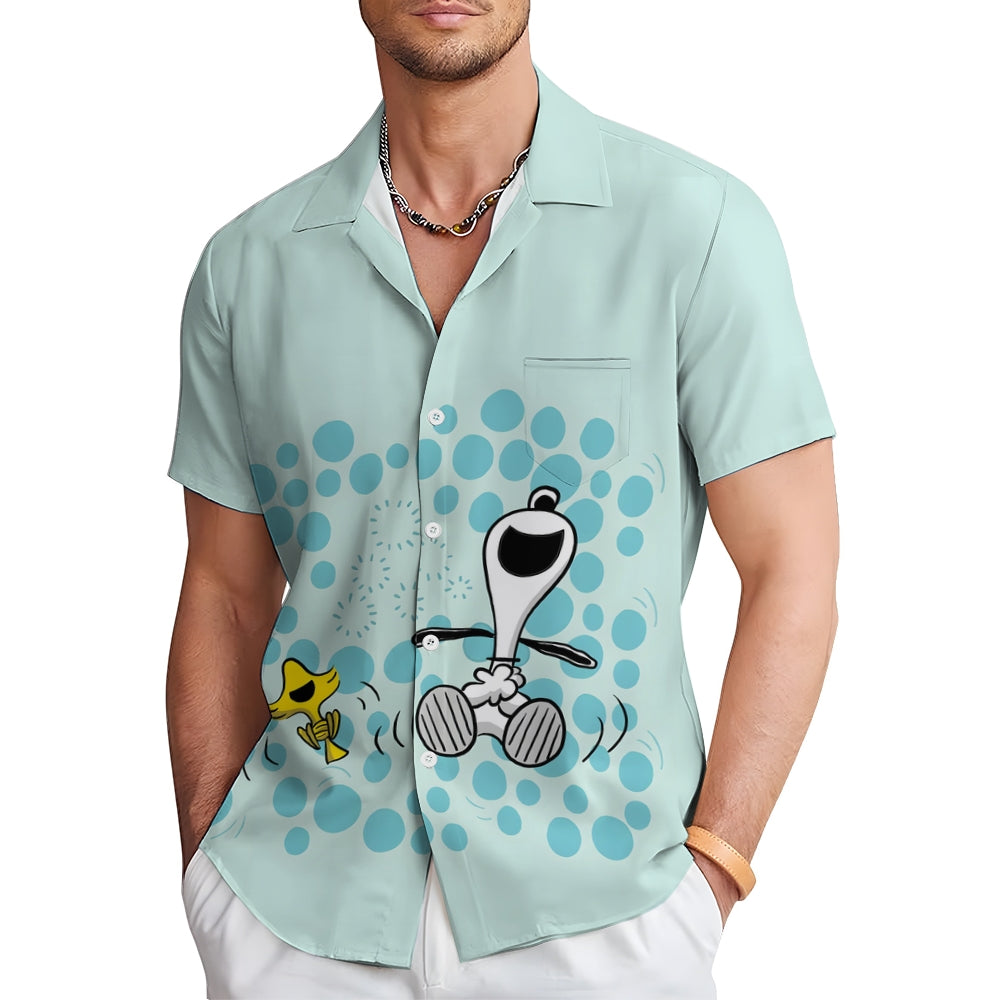 Men's Cartoon Casual Short Sleeve Shirt 2402000099