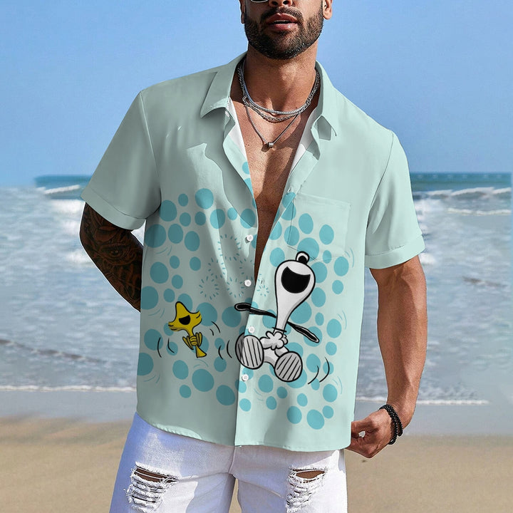 Men's Cartoon Casual Short Sleeve Shirt 2402000099