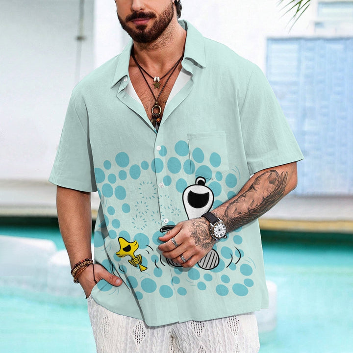 Men's Cartoon Casual Short Sleeve Shirt 2402000099