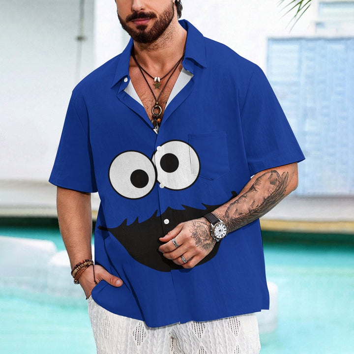 Casual Short-Sleeved Shirt Worn By Cartoon Characters With Friends 2401000301