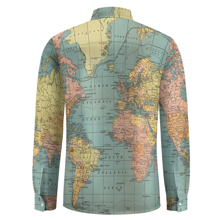 Men's Casual Printed Long Sleeve Shirt 2309000892