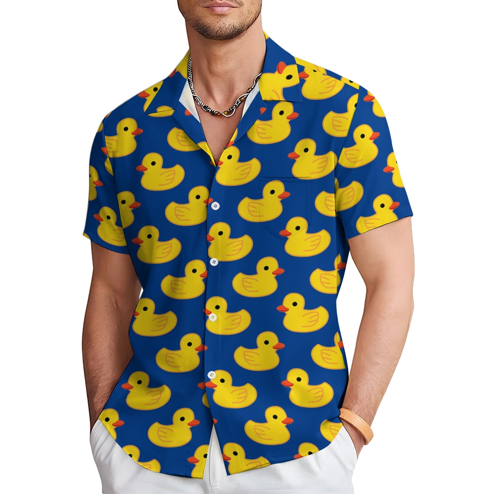 Men's Duck Tropical Print Hawaiian Shirt 2406000687