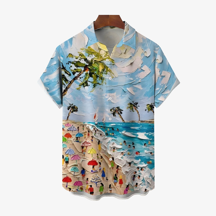 Men's Hawaiian Casual Short Sleeve Shirt 2406000953