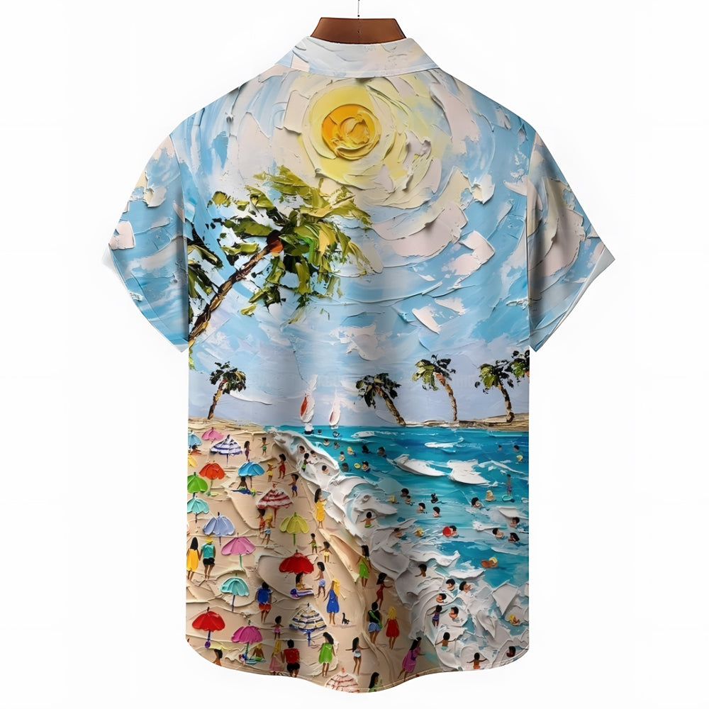 Men's Hawaiian Casual Short Sleeve Shirt 2406000953