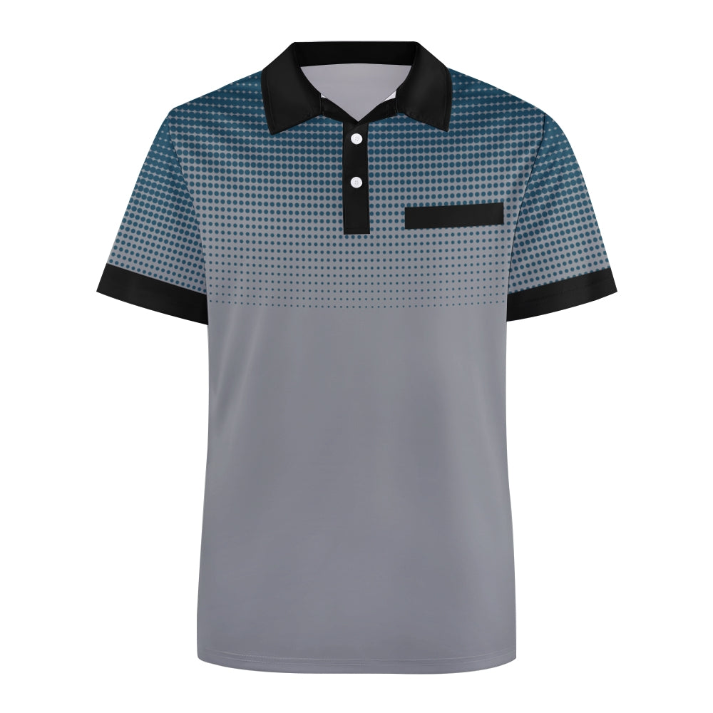 Men's Fashionable Gradient Polo Shirts 2408000112