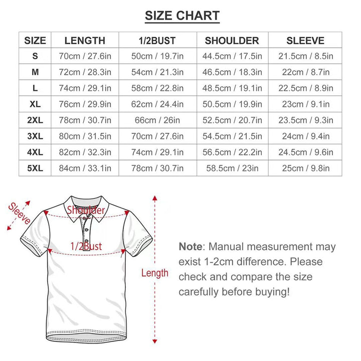 Men's Fashionable Gradient Polo Shirts