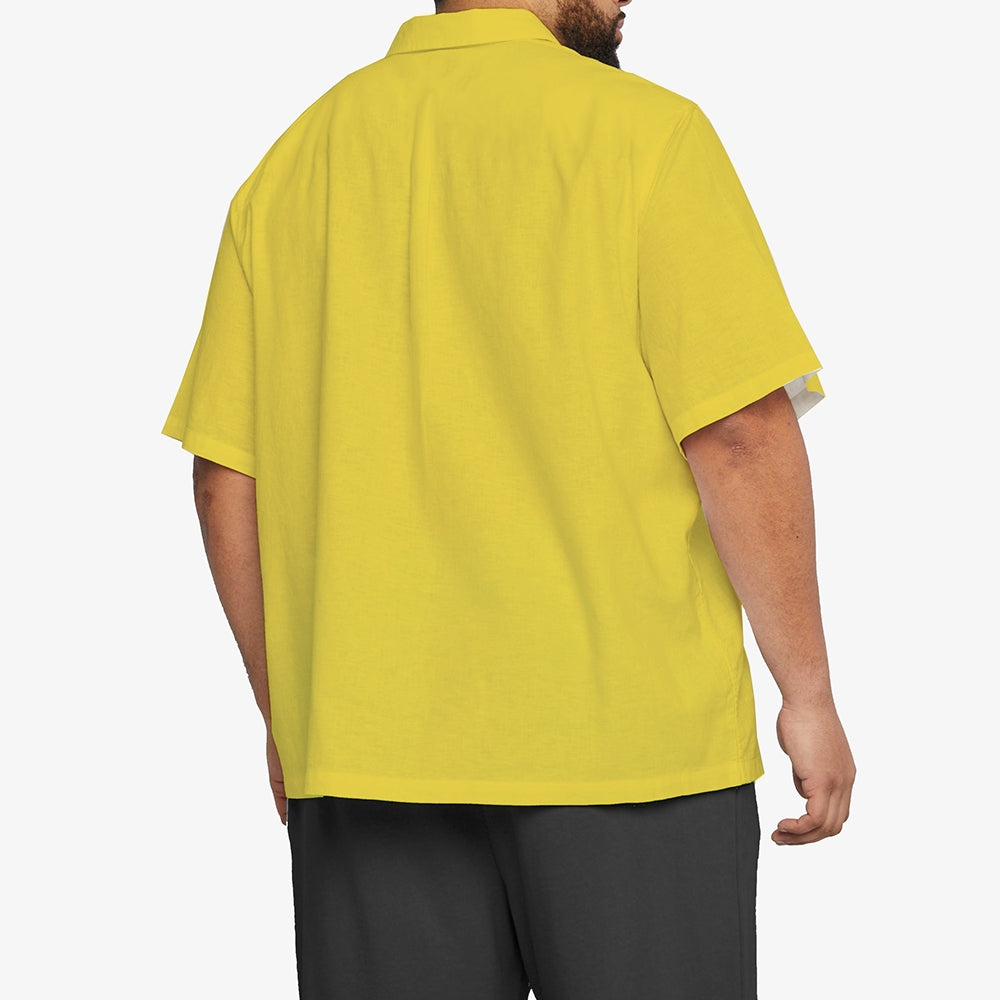 Men's Car Modification TiKi Geometric Stripe Cartoon Print Large Short Sleeve Shirt 2406001550