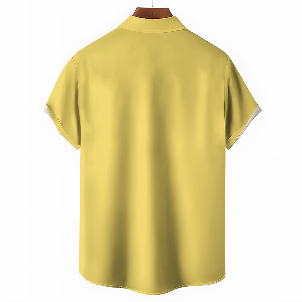 Hawaiian Character Casual Oversized Short Sleeve Shirt 2406001589