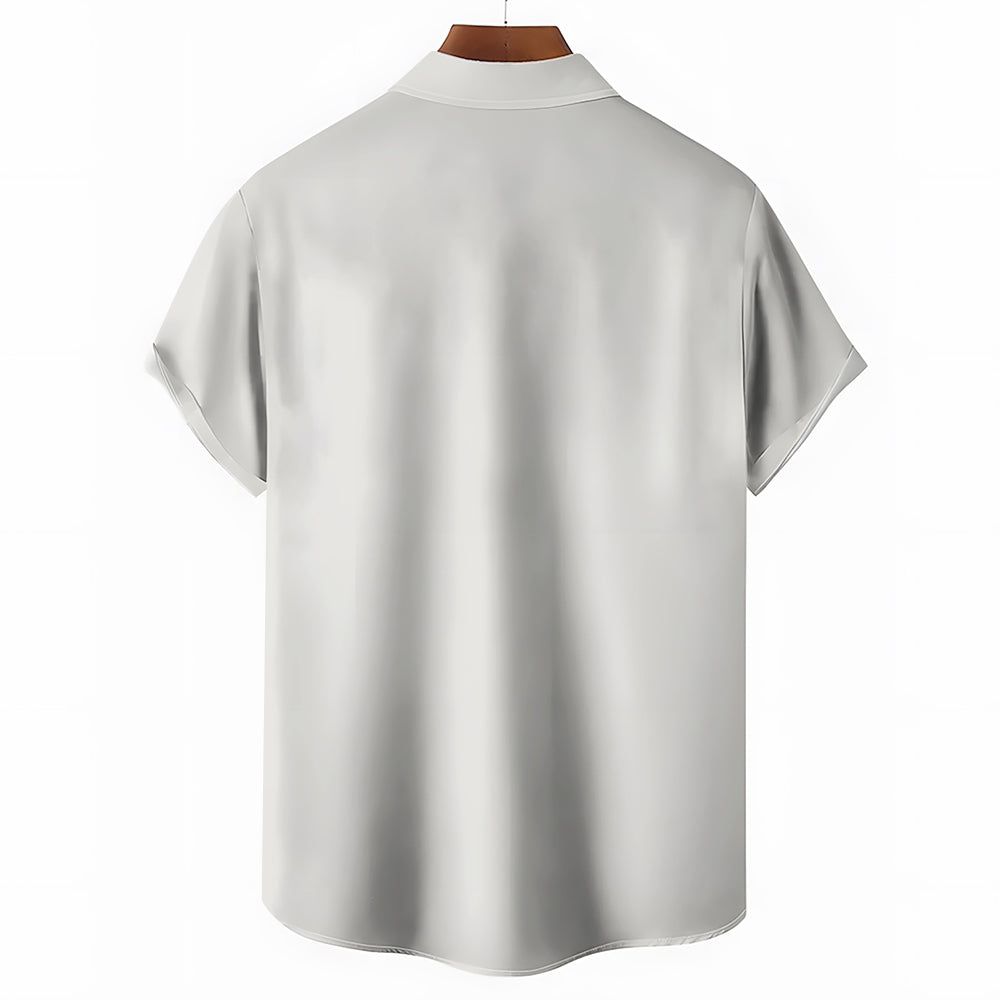 Hawaiian Movie Character Oversized Short Sleeve Shirt 2406001590