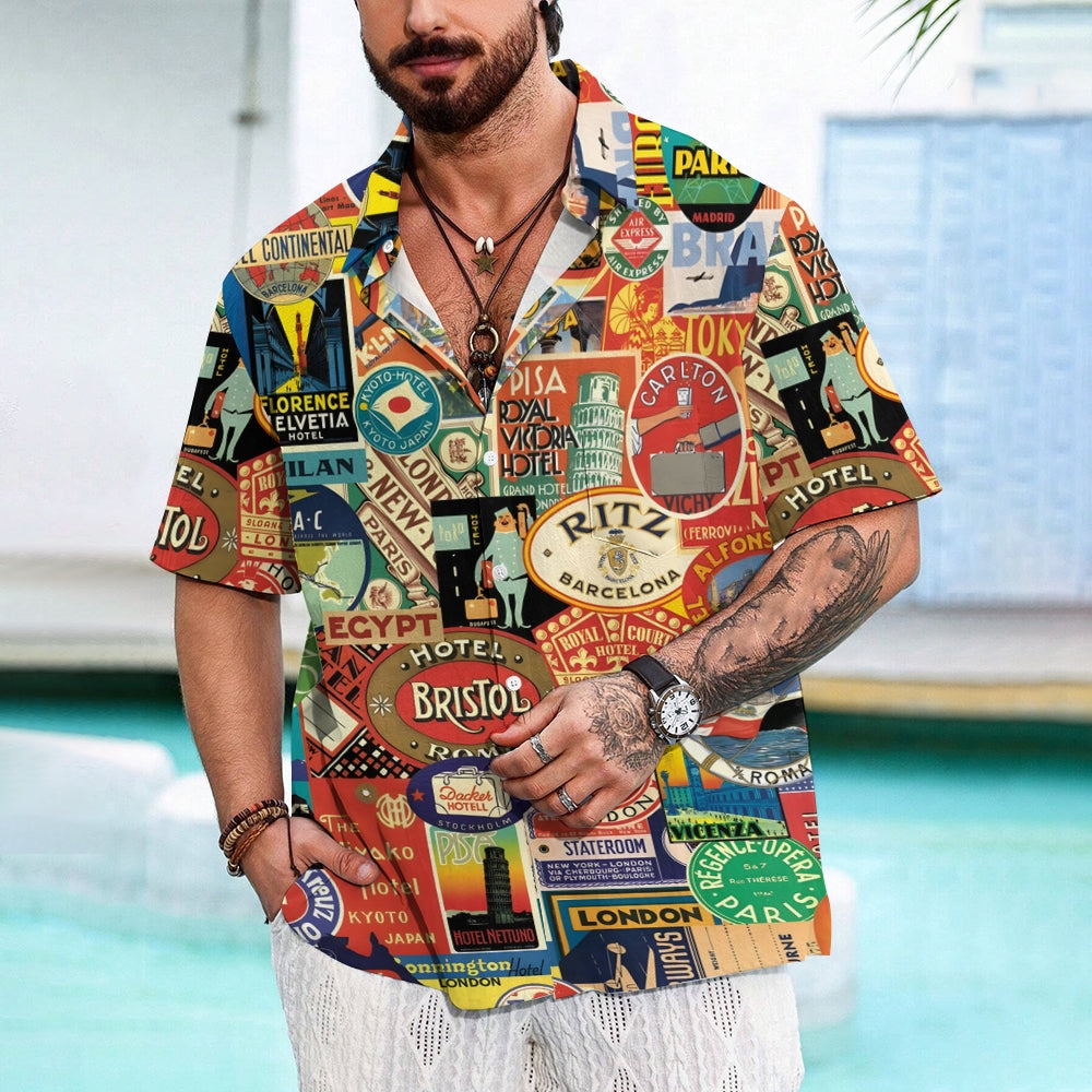 Men's Hawaiian Casual Short Sleeve Shirt 2401000045