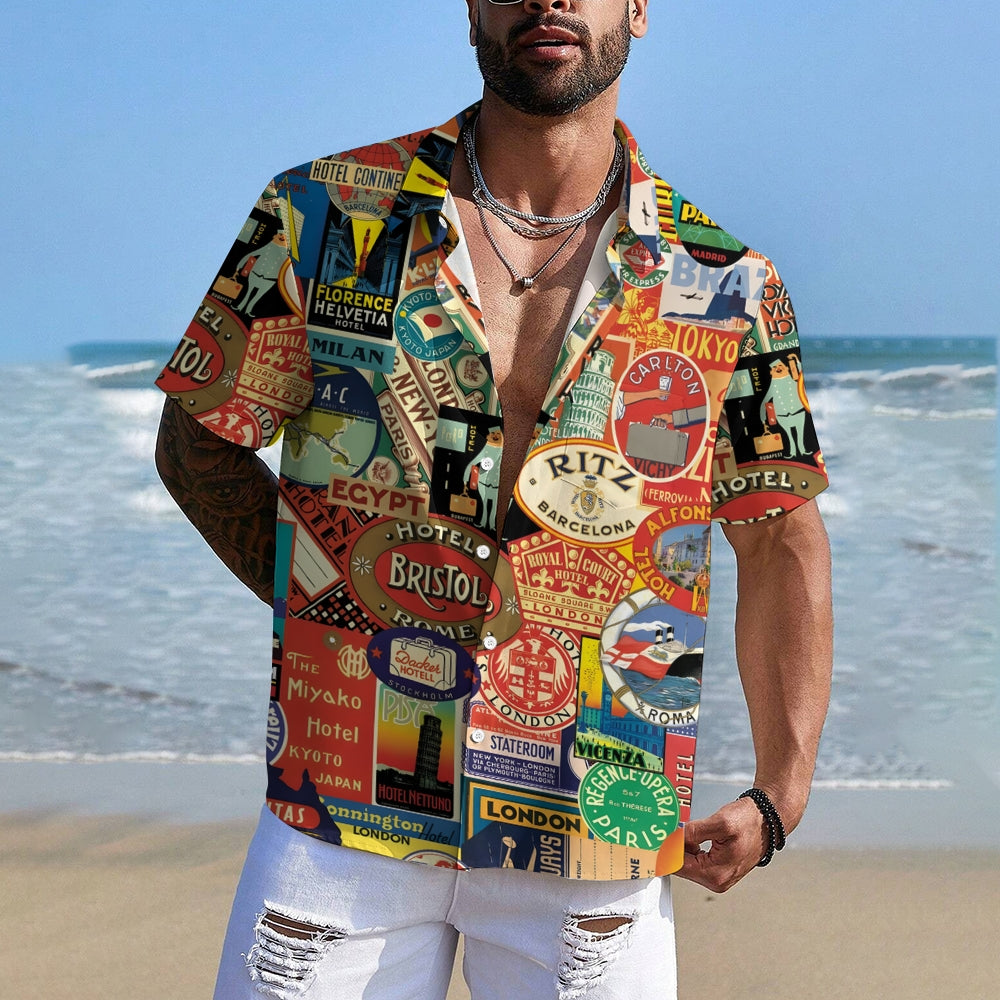 Men's Hawaiian Casual Short Sleeve Shirt 2401000045