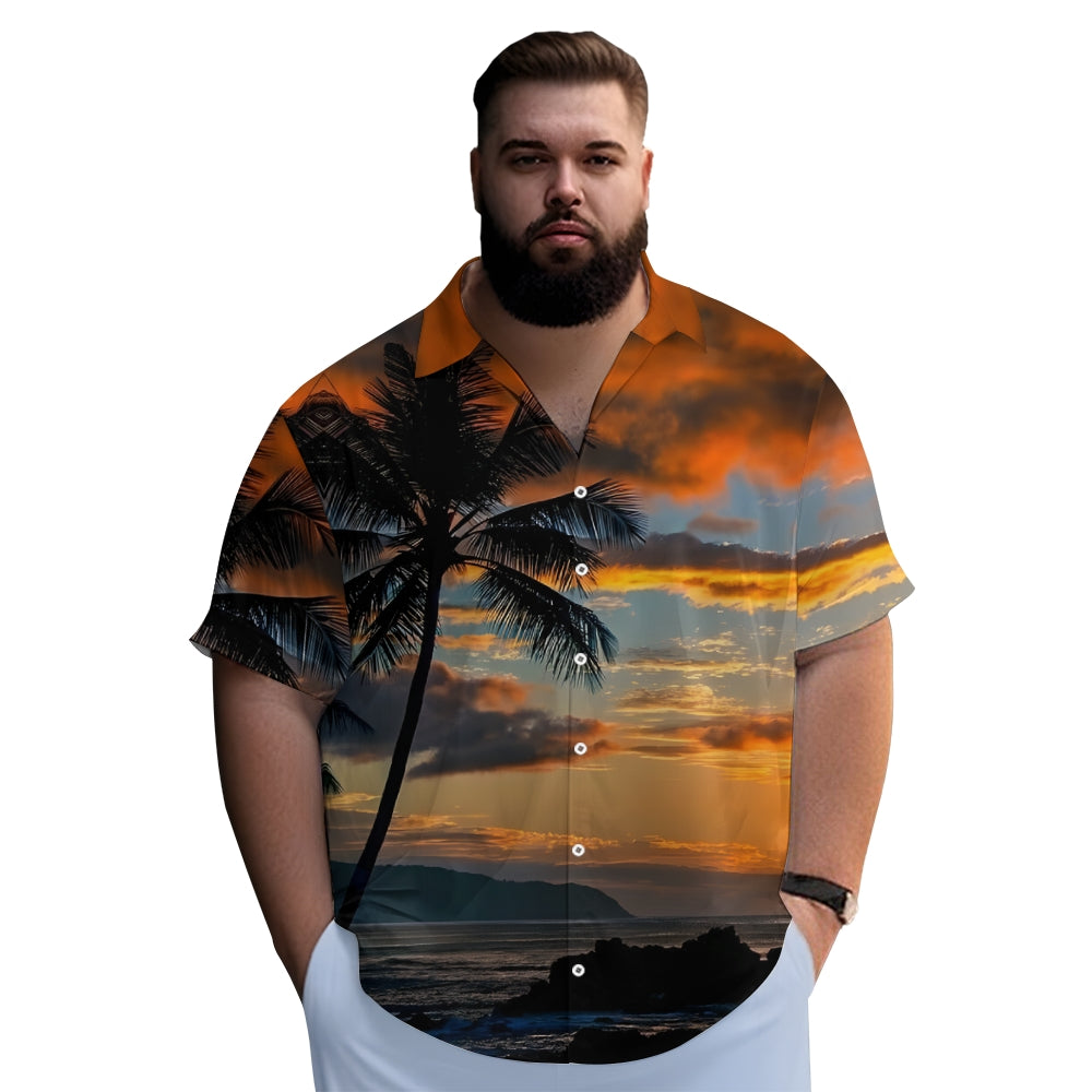 Men's Hawaiian Oversized Short Sleeve Shirt 2406001925