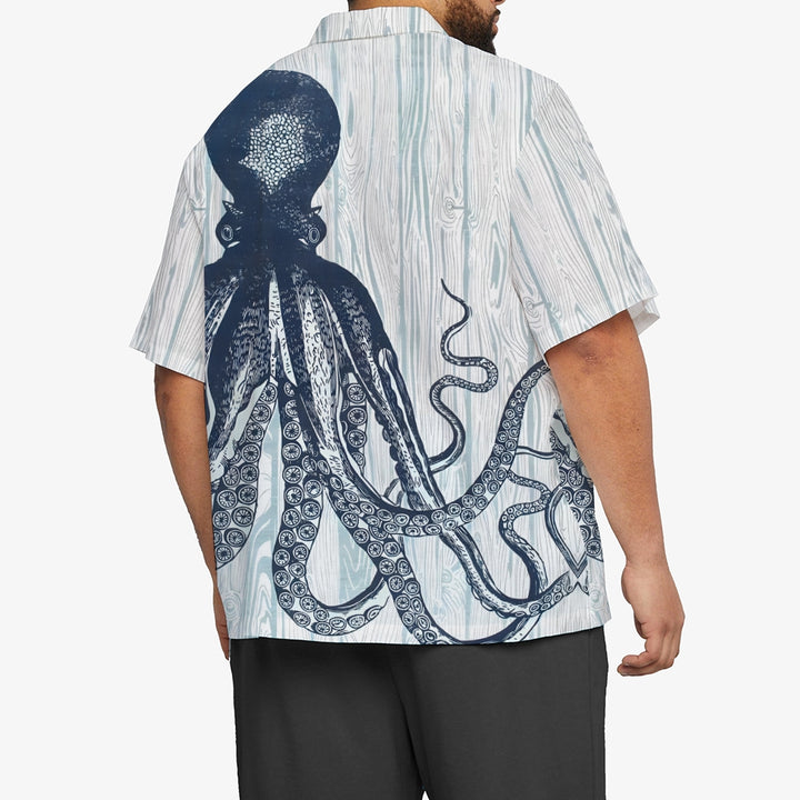 Hawaiian Octopus Oversized Short Sleeve Shirt 2406001768