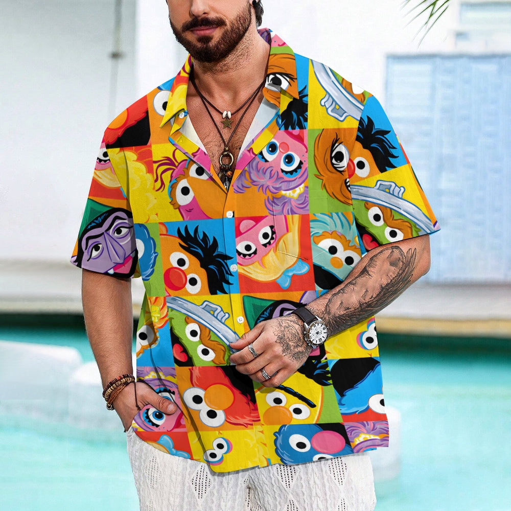 Men's Cartoon Character Casual Short Sleeve Shirt 2401000339