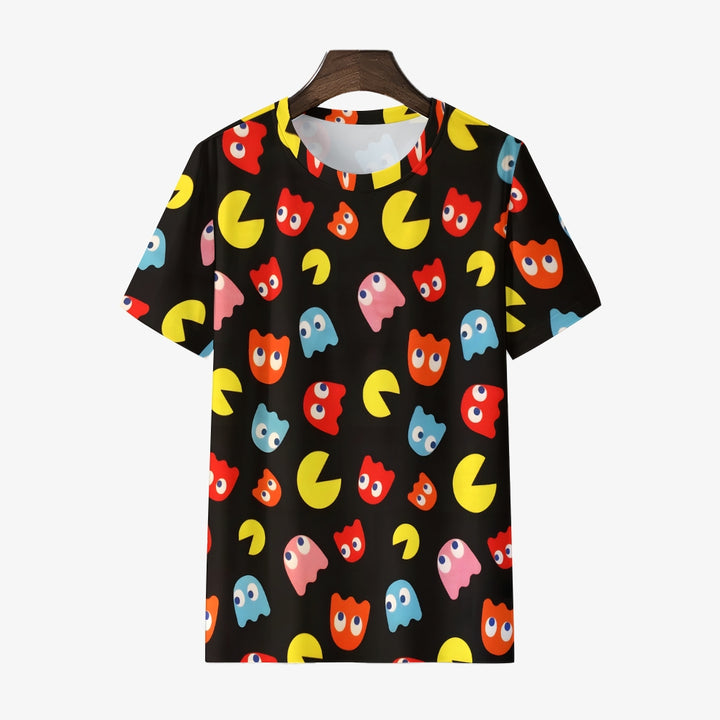 Men's Little Monster Print Round Neck Casual T-Shirt 2312000132