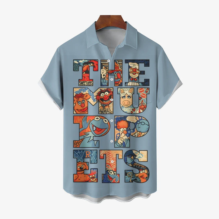 Men's Cartoon Casual Short Sleeve Shirt 2401000331