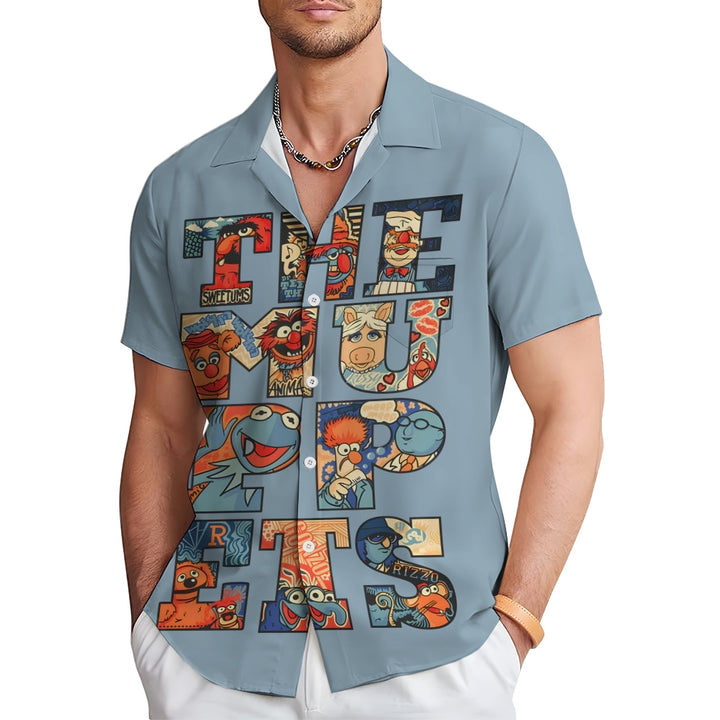 Men's Cartoon Casual Short Sleeve Shirt 2401000331