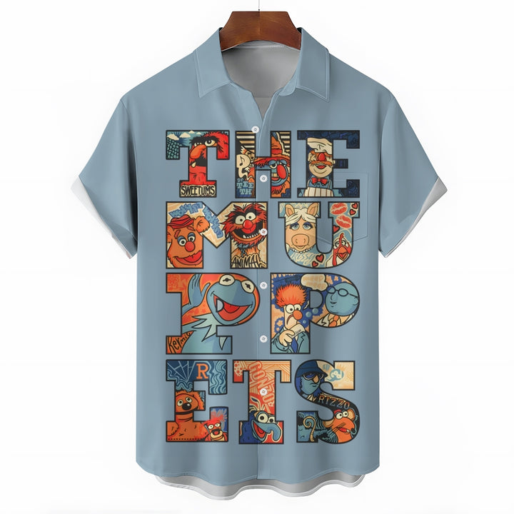 Men's Cartoon Casual Short Sleeve Shirt 2401000331