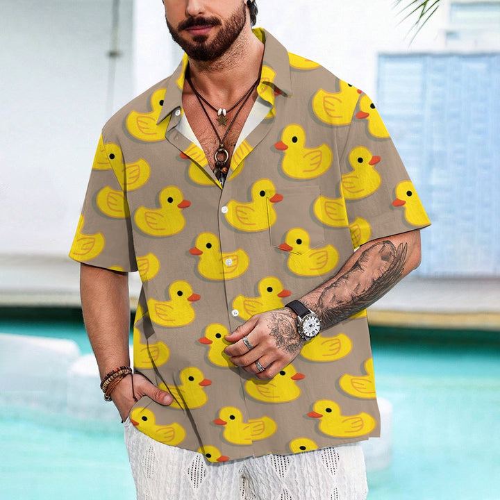 Men's Duck Tropical Print Hawaiian Shirt 2406000687