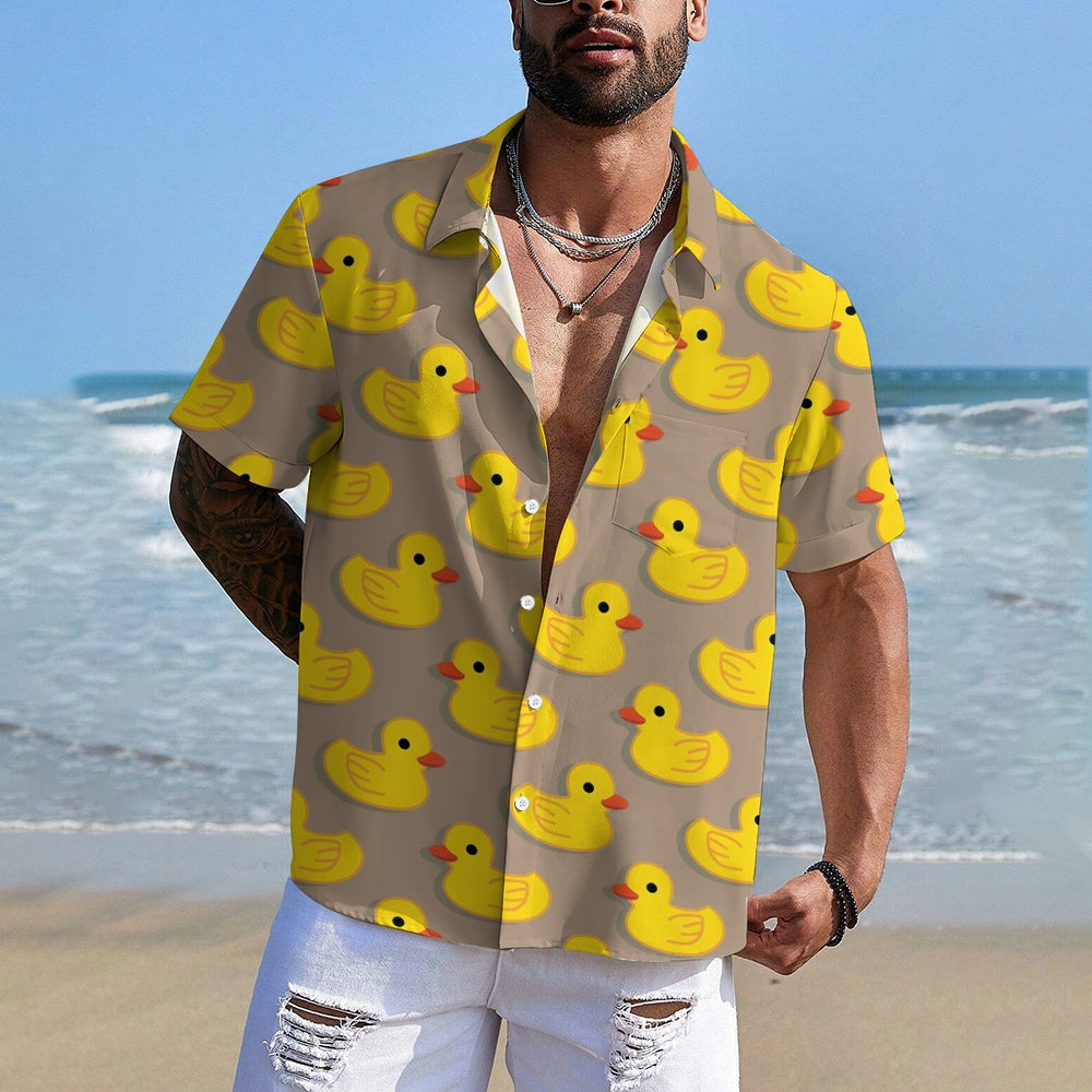 Men's Duck Tropical Print Hawaiian Shirt 2406000687