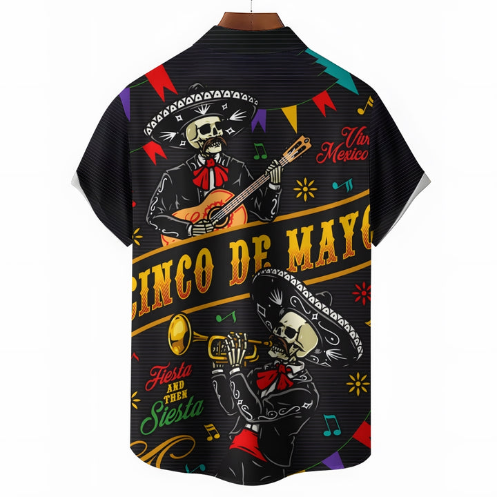 Men's Cinco De Mayo Casual Short Sleeve Shirt 2404000234