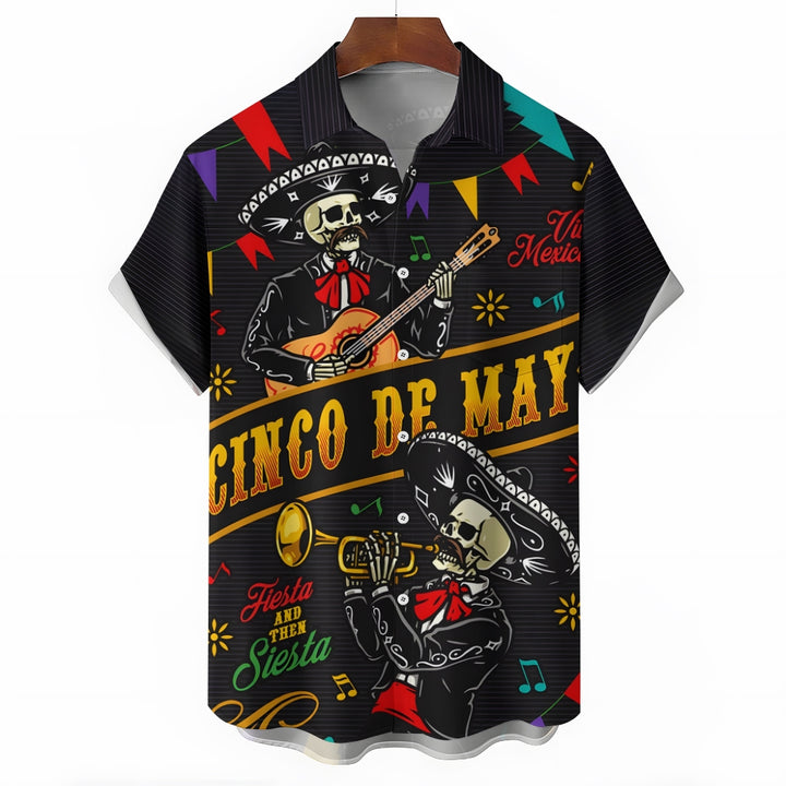 Men's Cinco De Mayo Casual Short Sleeve Shirt 2404000234