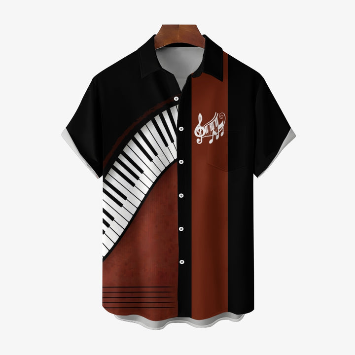 Men's Classic Summer Vibes Piano Keys Shirt 2407000418