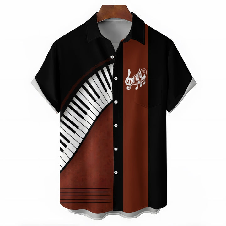 Men's Classic Summer Vibes Piano Keys Shirt 2407000418