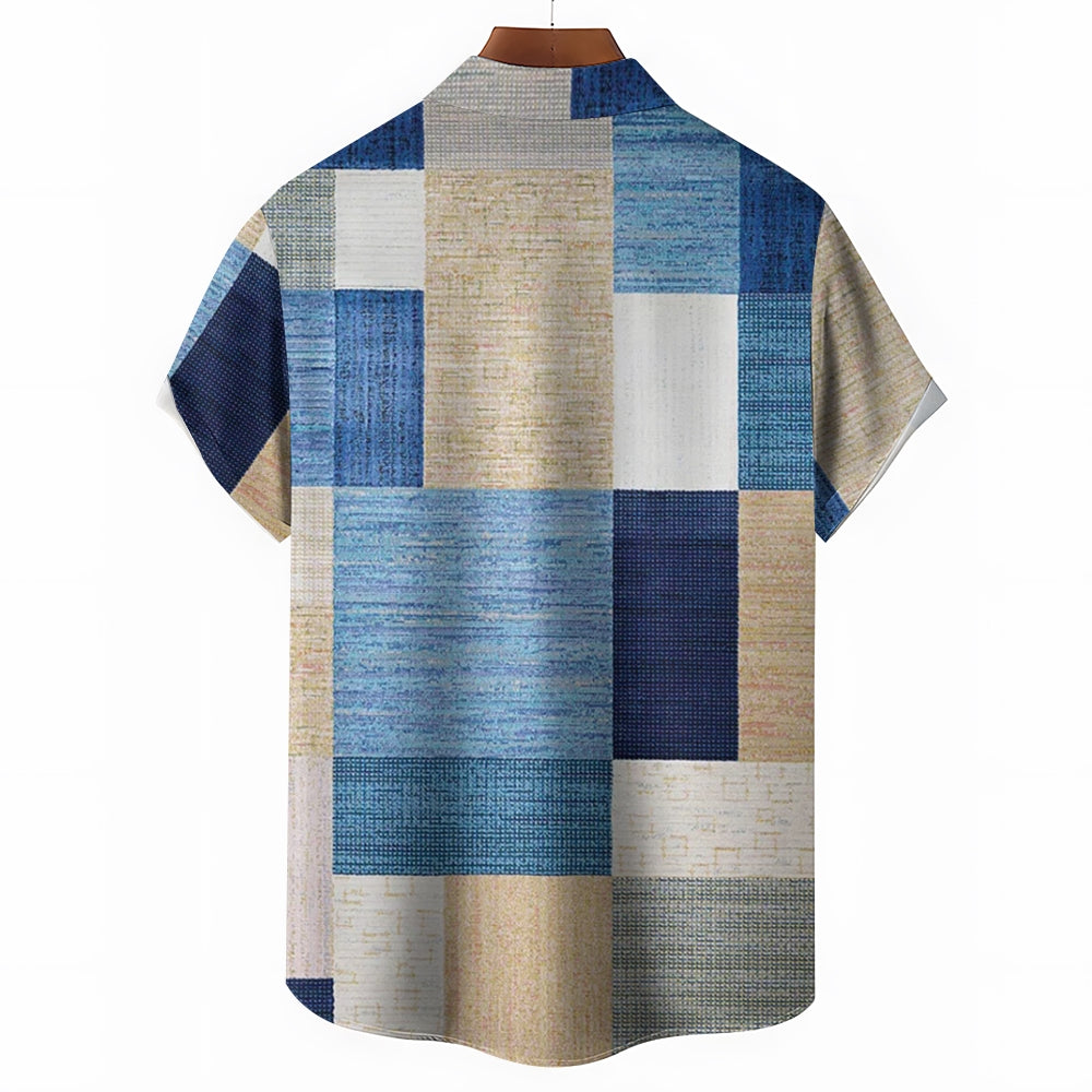 Men's Vintage Medieval Geometric Casual Short Sleeve Shirt 2311000010