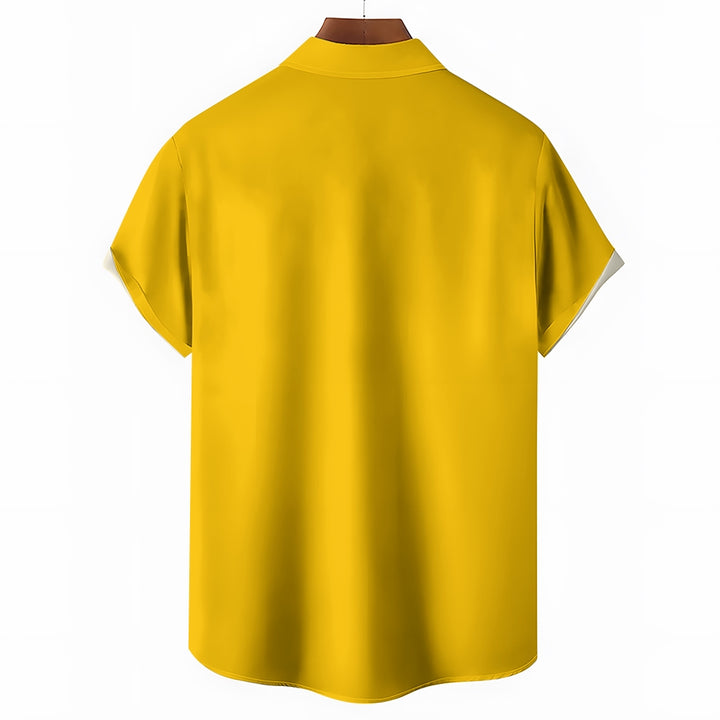 Men's Rock Band Print Casual Short Sleeve Shirt 2404000839