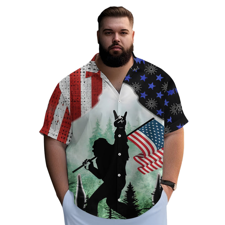Savage Bigfoot Print Oversized Short Sleeve Shirt
