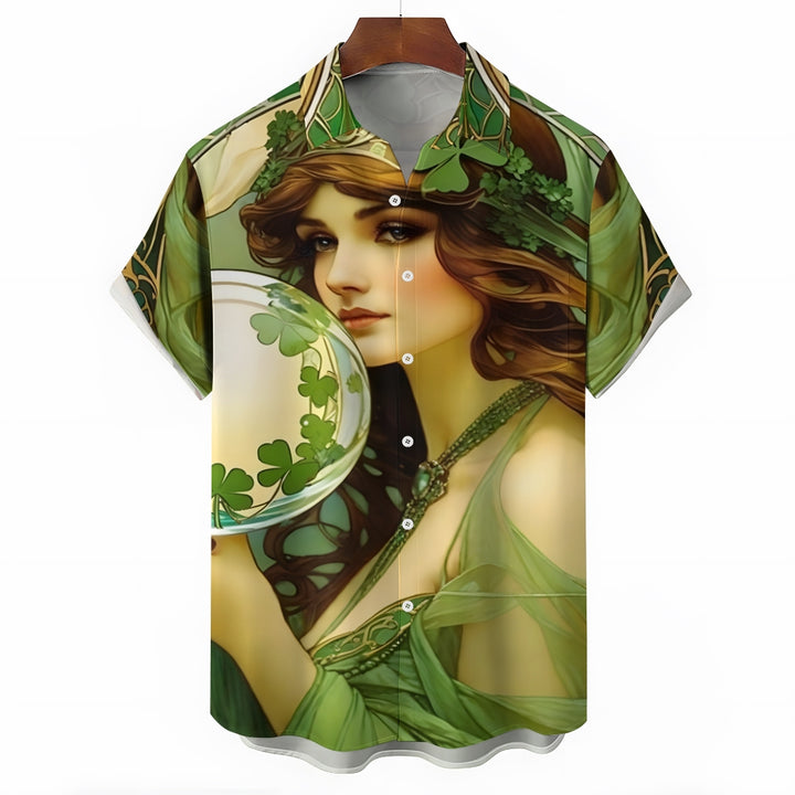 Men's St. Patrick's Day Casual Short Sleeve Shirt 2403000023