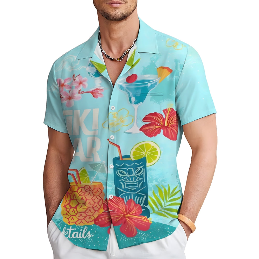 Men's Hawaiian TIKI ART Casual Short Sleeve Shirt 2403000709