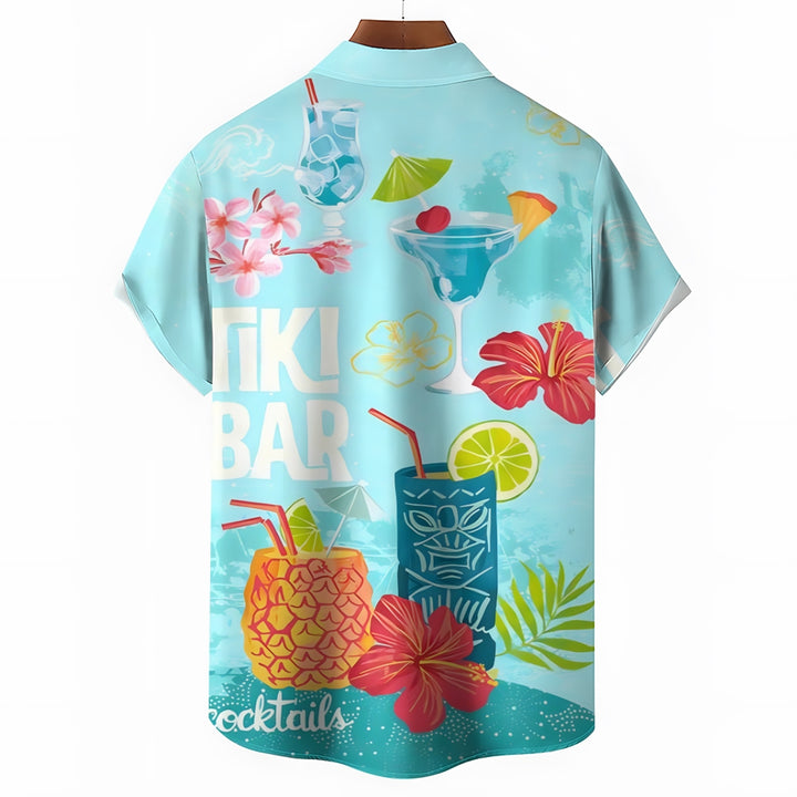 Men's Hawaiian TIKI ART Casual Short Sleeve Shirt 2403000709