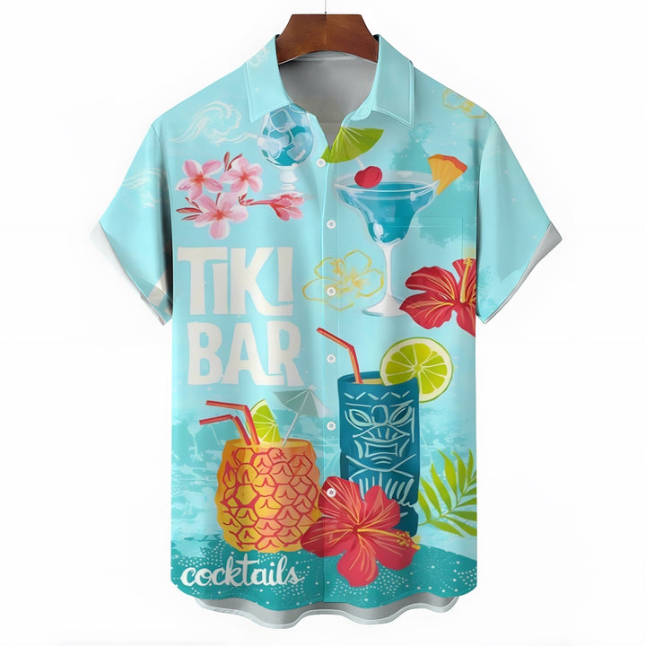 Men's Hawaiian TIKI ART Casual Short Sleeve Shirt 2403000709