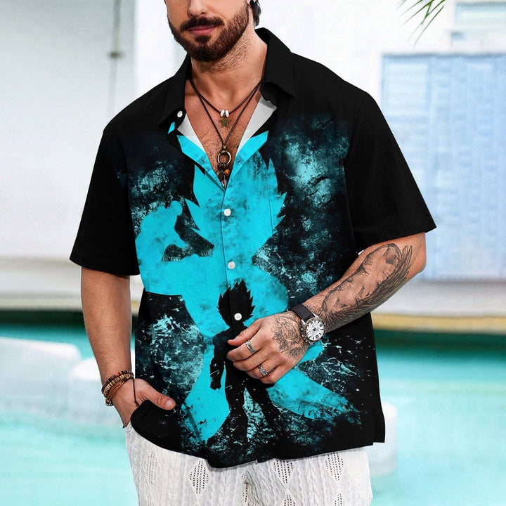 Men's Role Printed Casual Short Sleeve Shirt 2401000366