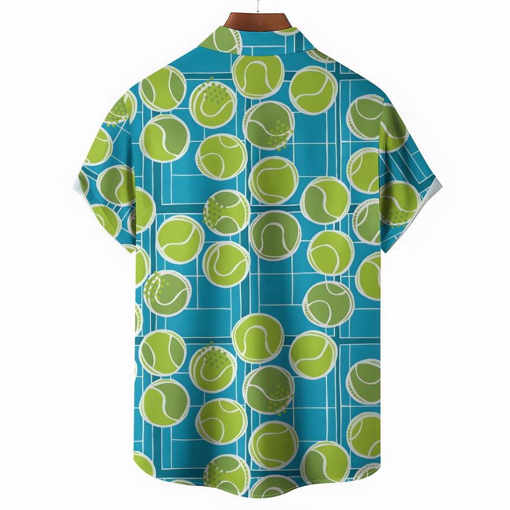 Men's Tennis Elements Casual Short Sleeve Shirt 2403000838