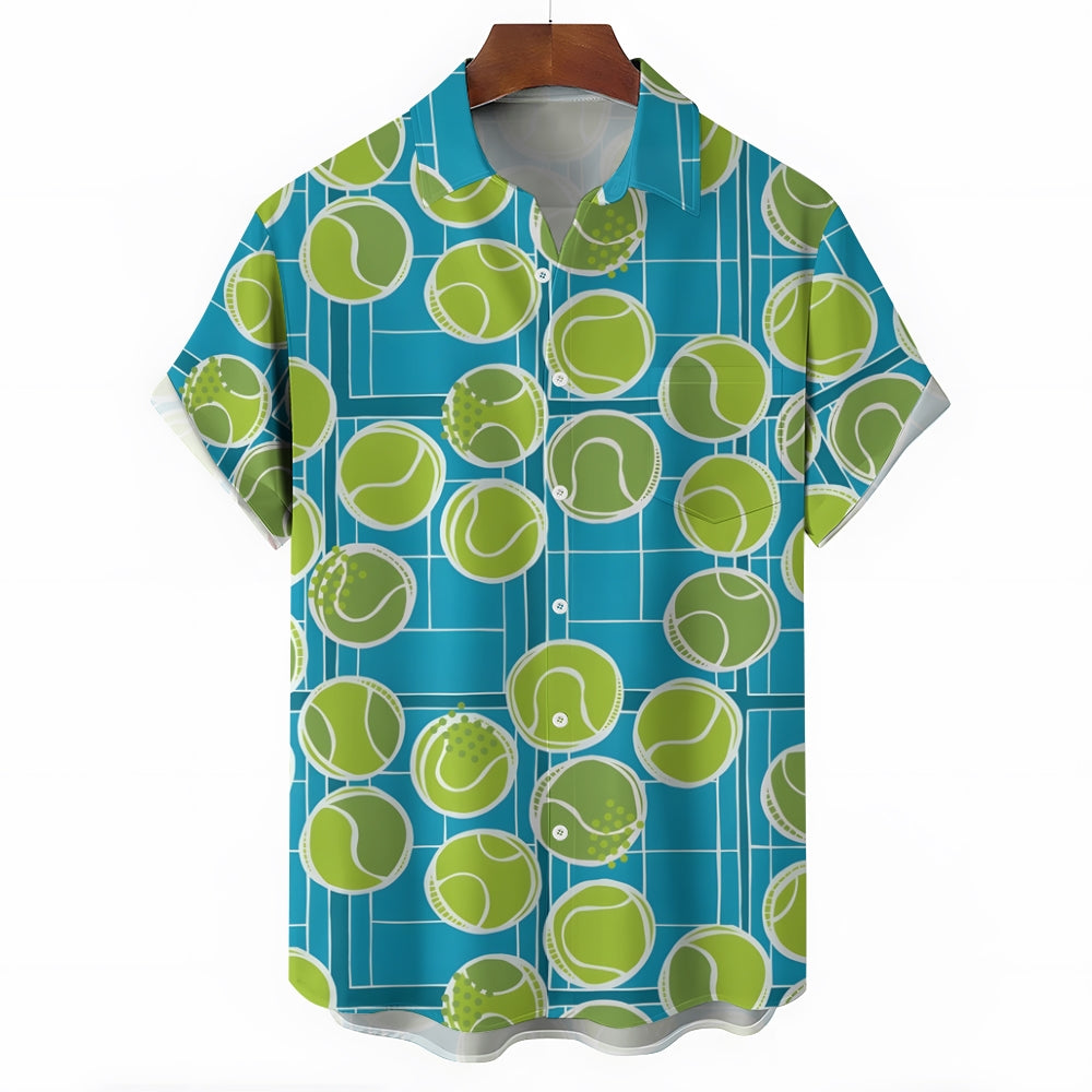 Men's Tennis Elements Casual Short Sleeve Shirt 2403000838