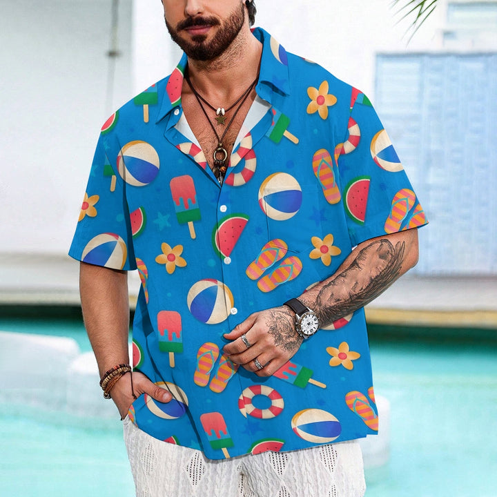 Men's Hawaiian Vacation Casual Short Sleeve Shirt 2404000383