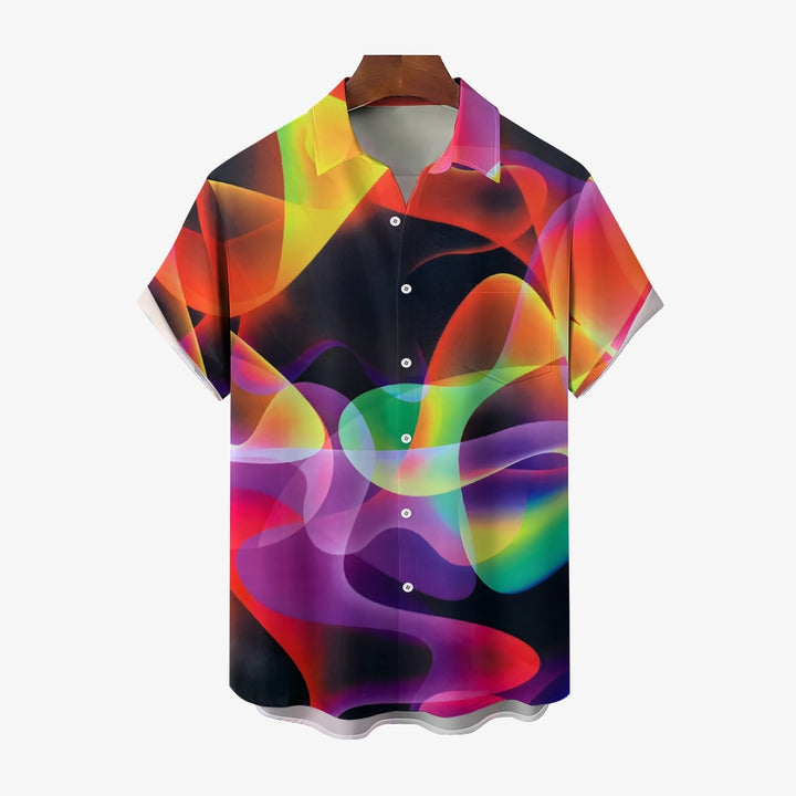 Men's Symphony Art Casual Short Sleeve Shirt 2403000401