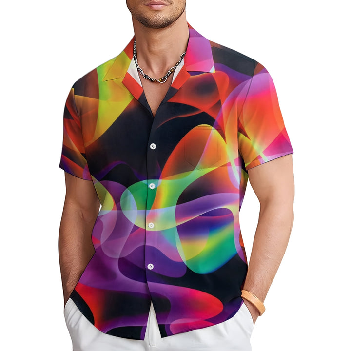 Men's Symphony Art Casual Short Sleeve Shirt 2403000401