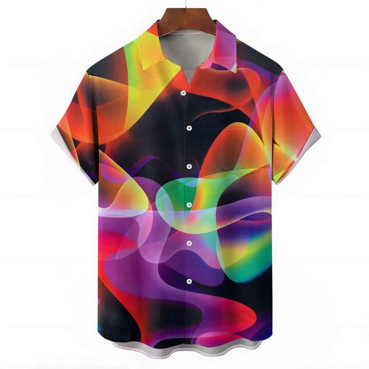 Men's Symphony Art Casual Short Sleeve Shirt 2403000401