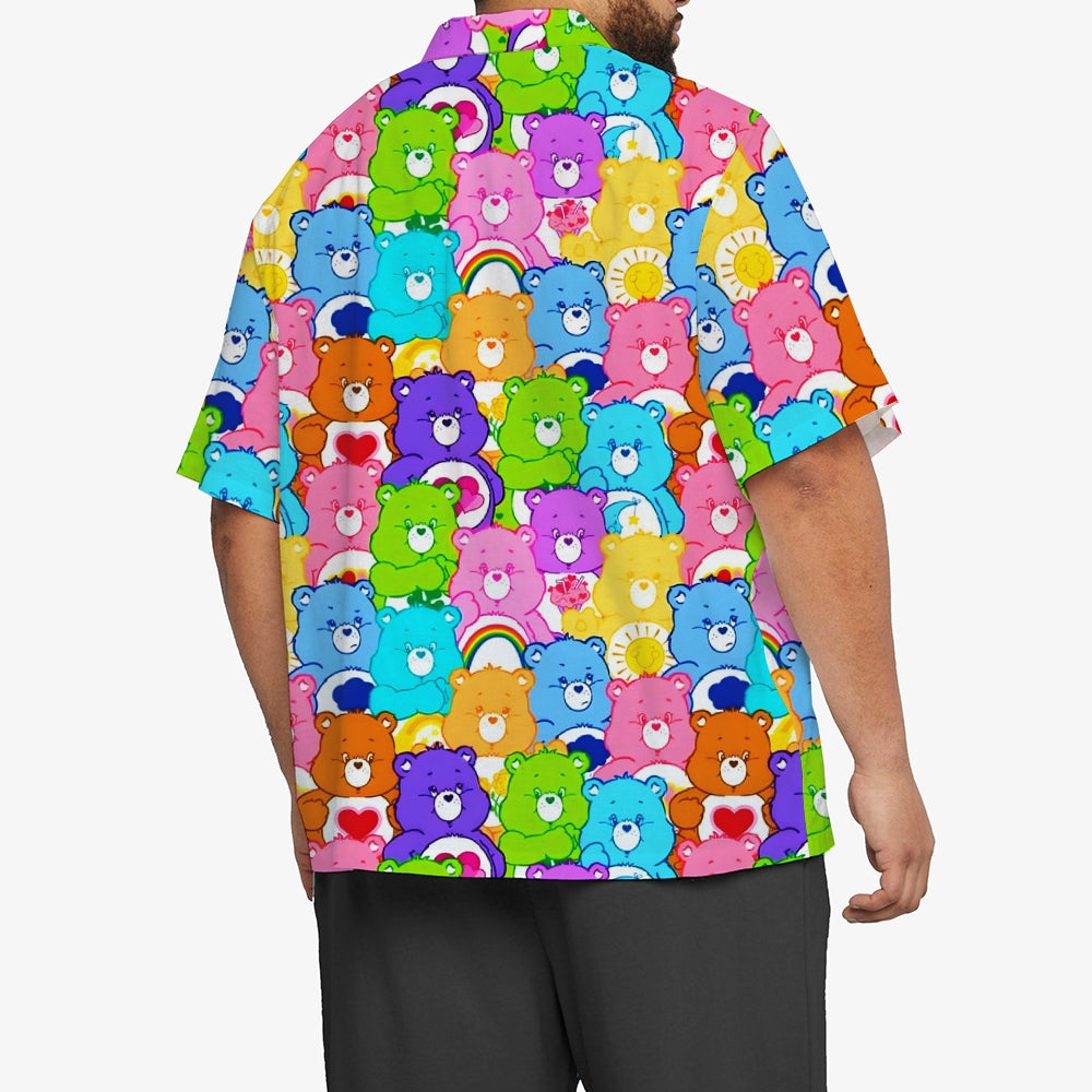 Colorful Bear Casual Large Size Short-Sleeved Shirt 2406003337