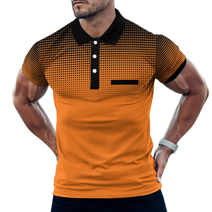 Men's Fashionable Gradient Polo Shirts 2408000112