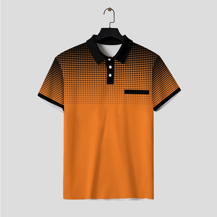 Men's Fashionable Gradient Polo Shirts 2408000112